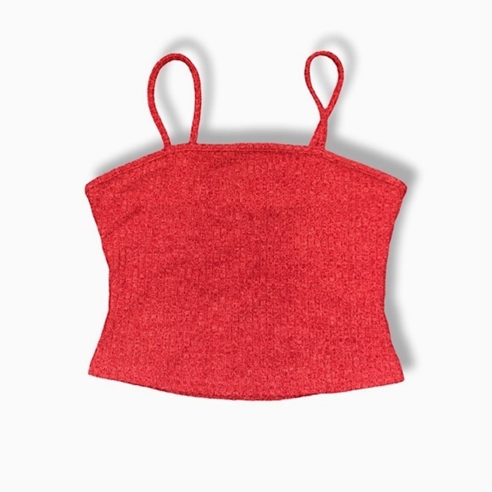 Free People Ribbed Straight Neck Cami Crop Top - Picture 1 of 5